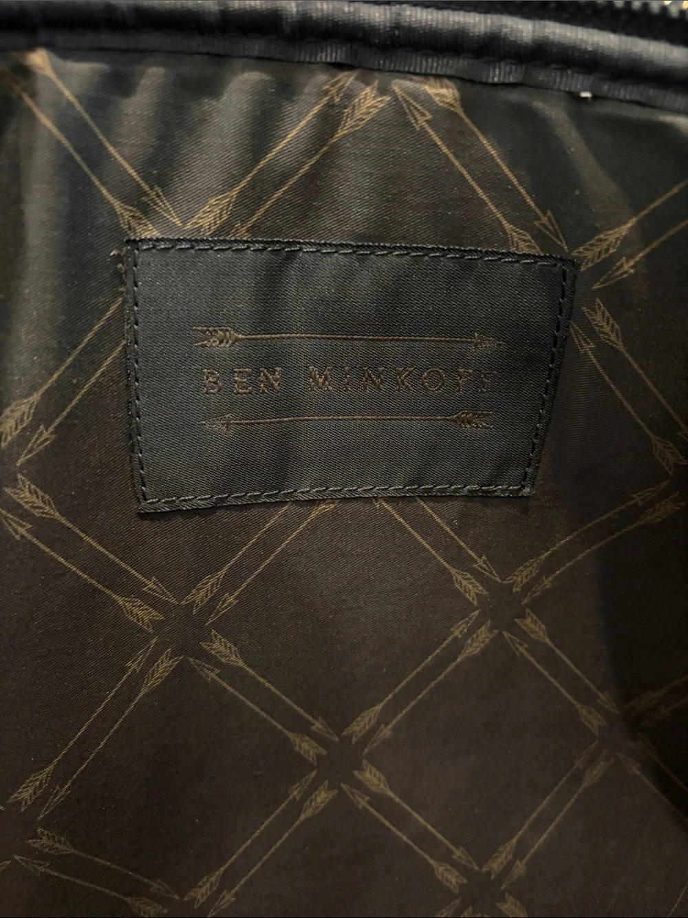 Ben Minkoff Black Leather Briefcase with Removable Shoulder Strap